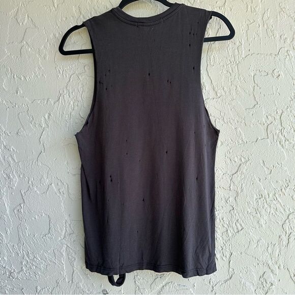 DAYDREAMER Tank Women Small Flag Tongue Tank Distressed Coal - Picture 10 of 13